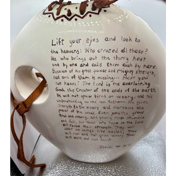 Vintage Native American Eagle Pottery Vase Water Jug 10.5" x 9.75" - Picture 4 of 12